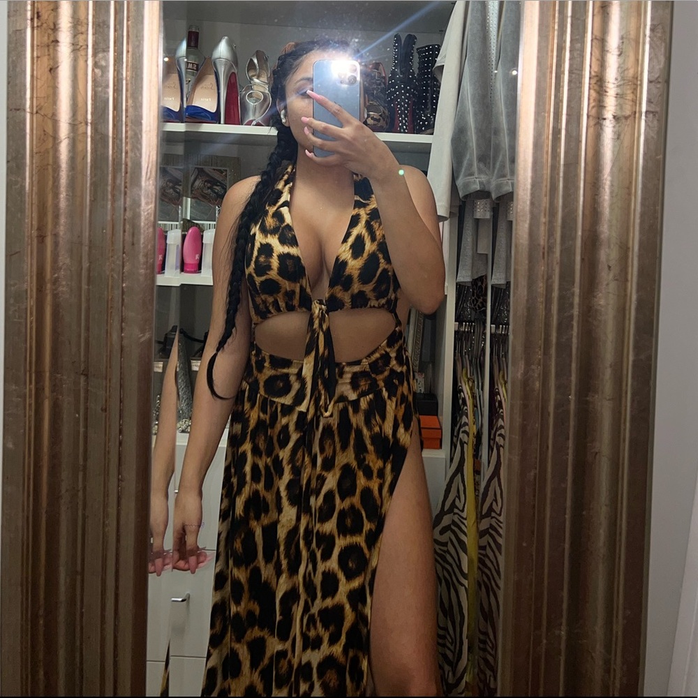 Cheetah maxi dress